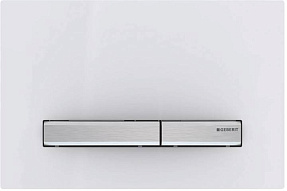 115.788.11.2 Смывная клавиша Geberit Sigma50 для двойного смыва к 111.300/350/361/362/380/390/796 белый/металлический хромированный 500_191_1430009